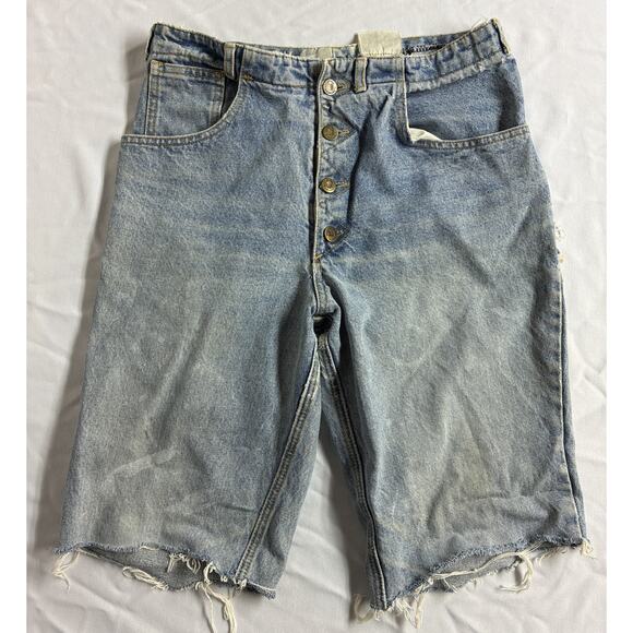 Gasoline Vintage Distressed Denim Button-Fly Cutoff Shorts Women's SIZE 30W - Picture 1 of 13